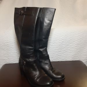 Dansko Mid-Calf Black Heeled Boots